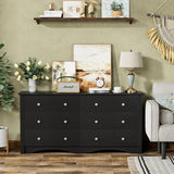 Dresser for Bedroom with 6 Drawers, Wide Chest Storage Organizer and TV Stand