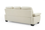 Upholstered Sofa, Pearl Faux Leather