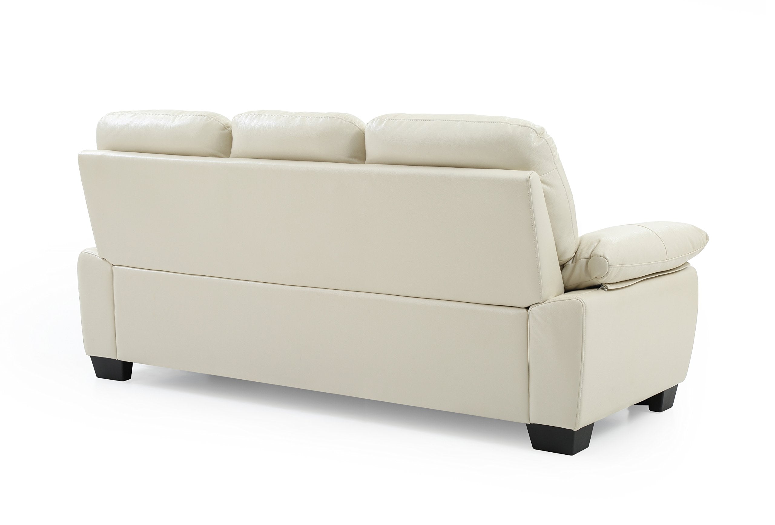 Upholstered Sofa, Pearl Faux Leather