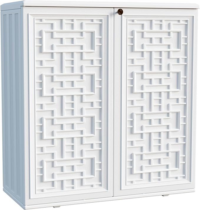Indoor Outdoor Storage Cabinet Waterproof with Shelf
