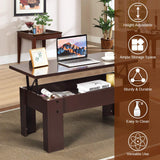 Lift Top Coffee Table, Morder Convertible Coffee Table w/Hidden Storage Compartment