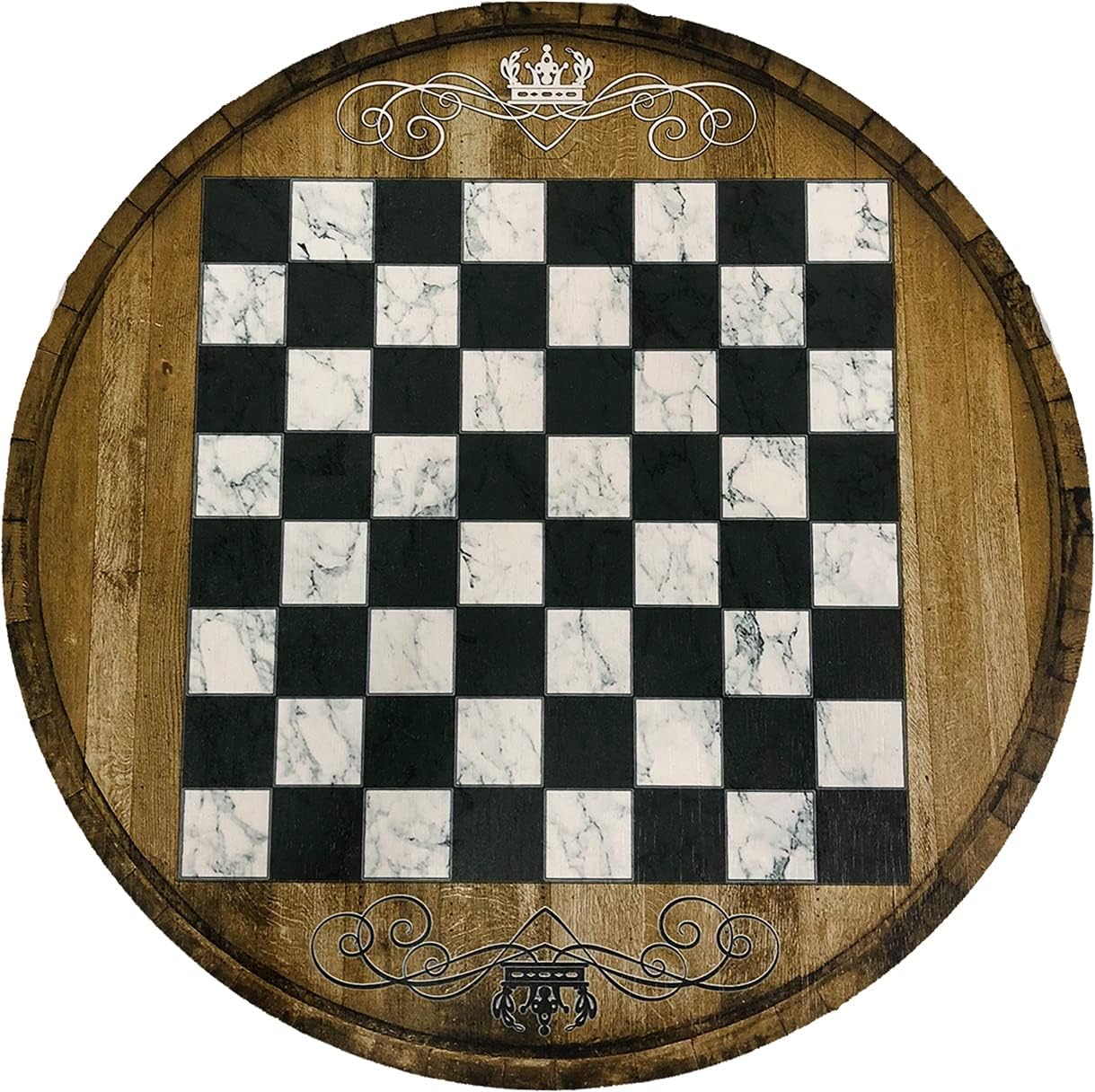 Rustic Chess Board Coffee Table | Small Side Table & Game Board