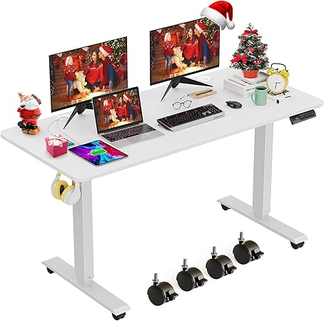 Electric Standing Desk Adjustable Height, 48 x 24 inch Sit Stand Desk