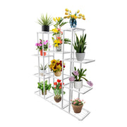 4 Tier 11 Potted Metal Large Plant Stand for Indoor Outdoor Flower Pot Display Planter Shelf