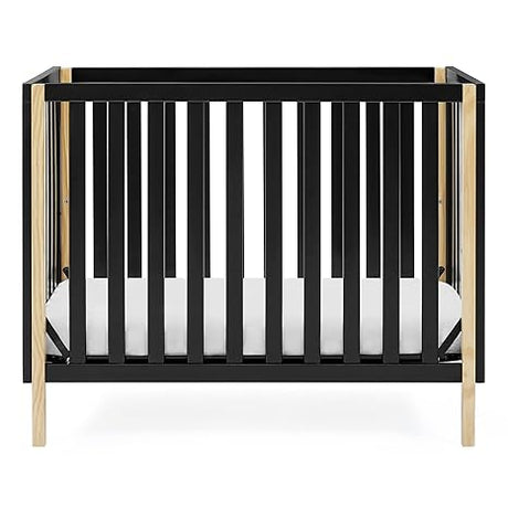 Gio Mini Crib with 2.75" Mattress Included, Bianca White/Natural