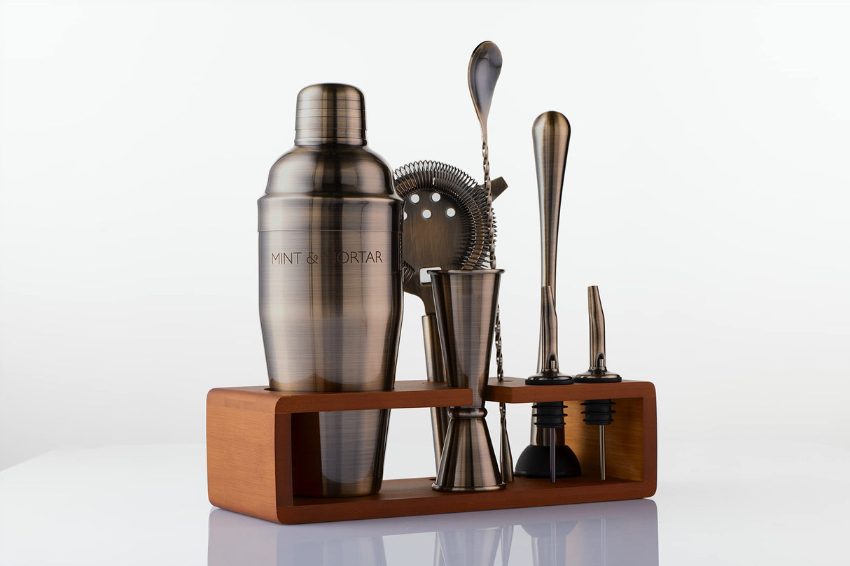 Cocktail Shaker Set, 7-Piece Bartender Kit with Stand