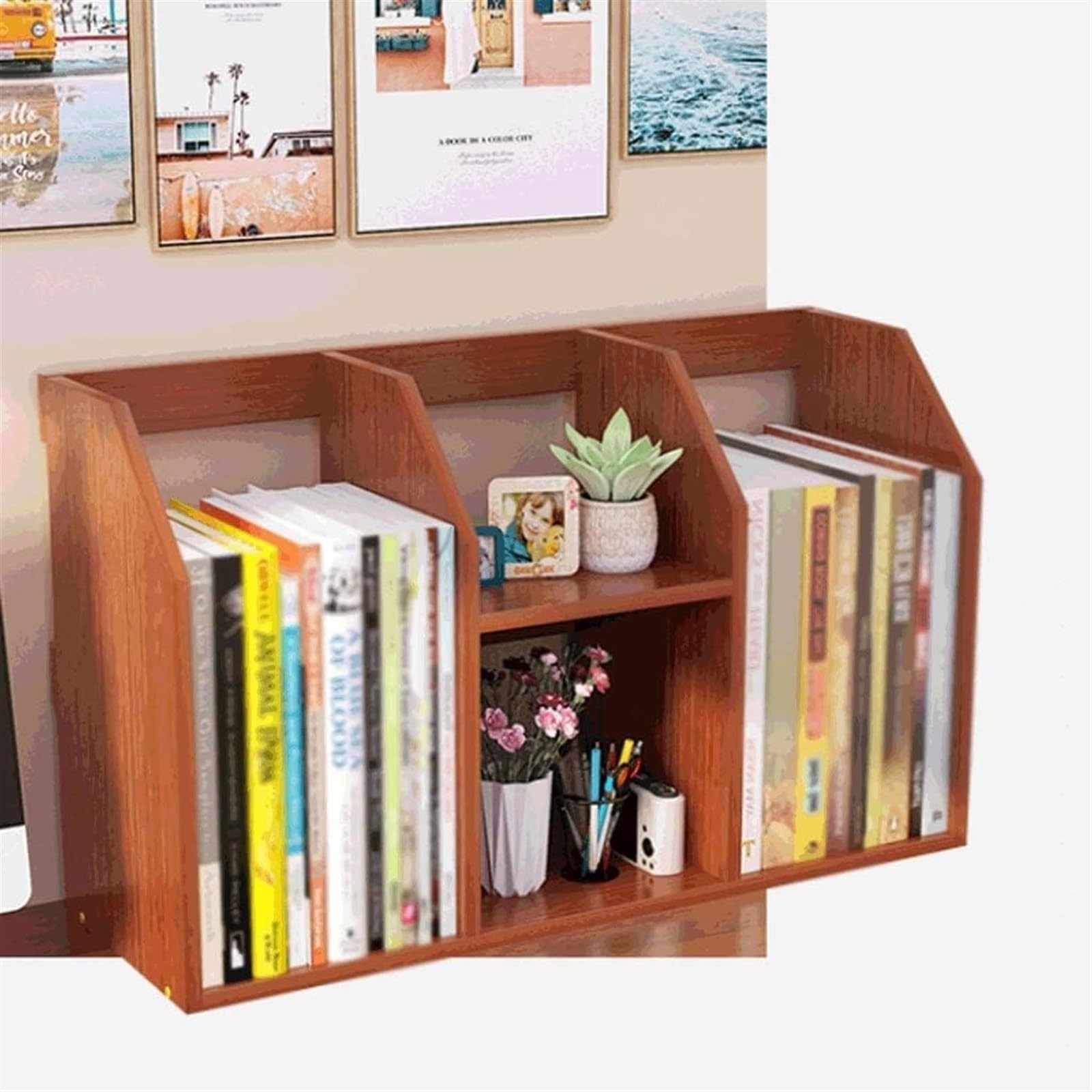 Bookcase Desktop Storage Bookshelf, Office Display Shelves Decoration Shelf Bookshelf