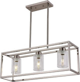 Dining Room Lighting Fixture Hanging Farmhouse Black 3 Light Modern Pendant