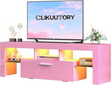 Modern LED 63 inch Long TV Stand with Large Storage Drawer for 50 55 60 65 70 75