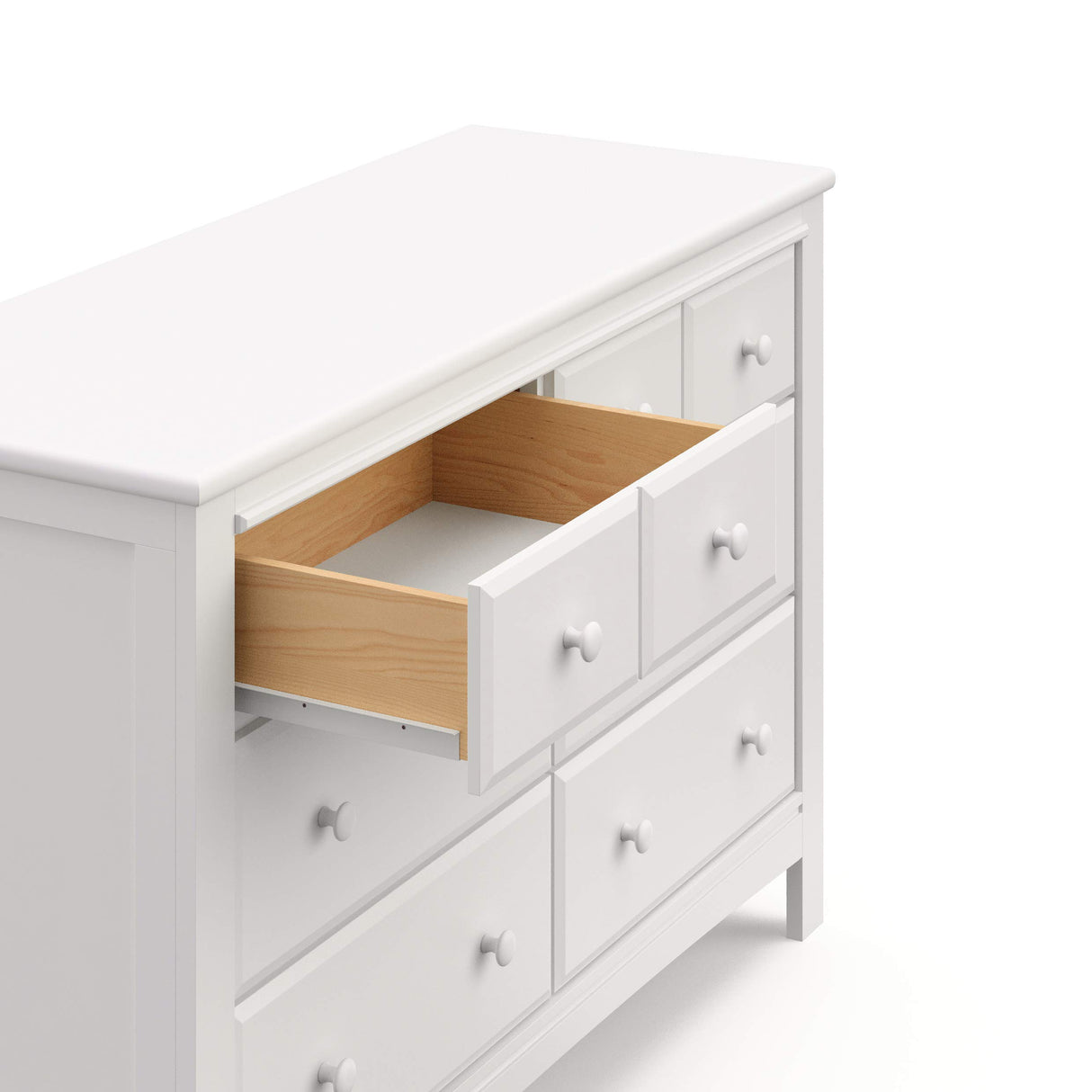 Benton 6 Drawer Double Dresser (White) – Easy New Assembly Process, Universal Design,