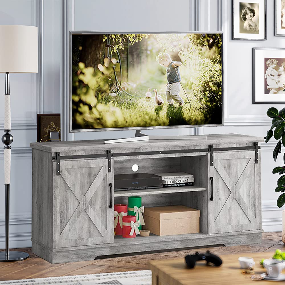 TV Stand for 65 Inch TV, Entertainment Center TV Media Console Table, Tall TV Stand with Storage,