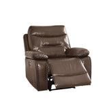 Aashi Recliner (Power Motion) in Brown Leather-Gel Match