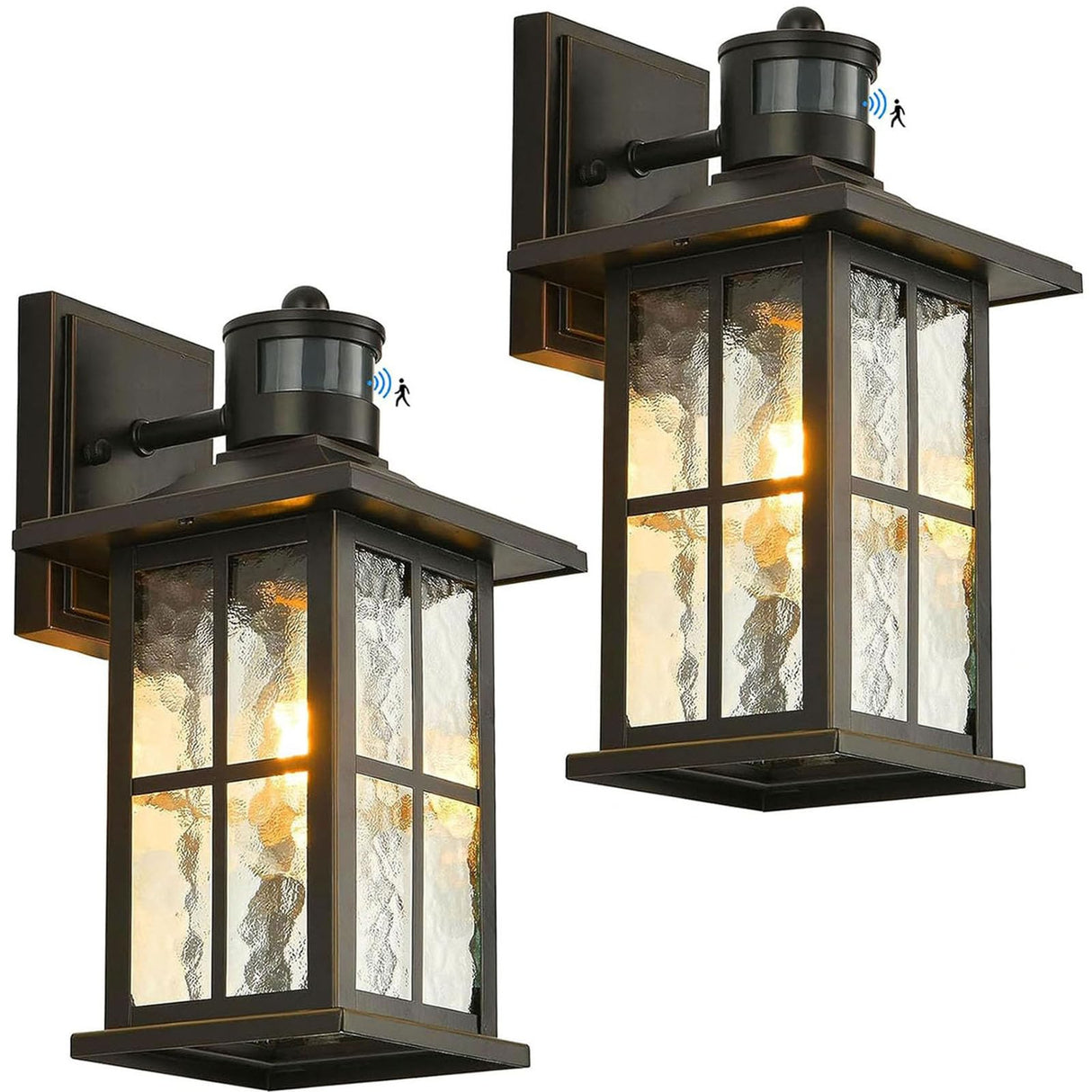 2 Pack Motion Sensor Outdoor Porch Lights Dusk to Dawn Exterior Wall