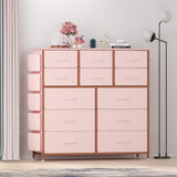 12 Dresser for Bedroom, Chest of Drawers for Bedroom with Side Pockets and Hooks