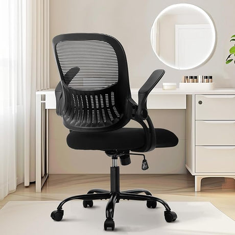 Office Computer Desk Chair, Ergonomic Mid-Back Mesh Rolling Work Swivel Task Chairs