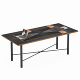 6FT Conference Table, Rectangle Meeting Table with Two-Tone Finish