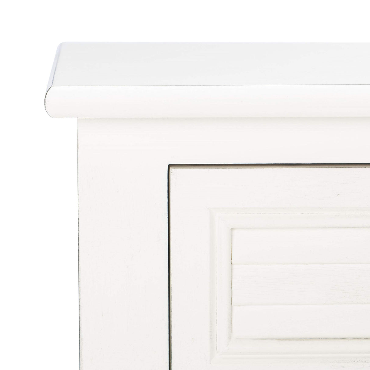 Home Collection Tate Distressed White 2-Drawer Bottom Shelf Console Table