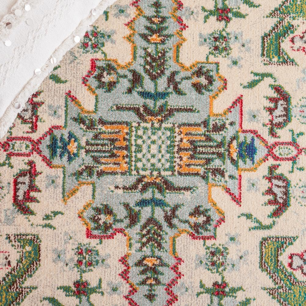 Madison Collection Area Rug - 8' x 10', Green & Aqua, Transitional Design