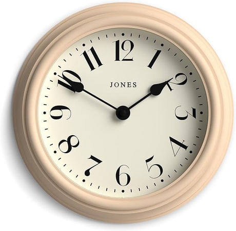 'Frieze' Wall Clock – Small Round Contemporary Classic Round Clock in Pink, with Pretty Numbers,