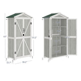 Outdoor Storage Shed with 4 Removeable Shelves