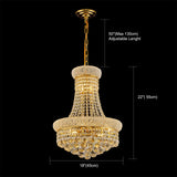 10 - Light Unique Empire Crystal Chandelier for Foyer Entryway Living Room Dining Room