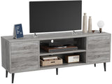 58 Inch Entertainment Center with 2 Doors and 2 Storage Cabinets for TV up to 65 inch,