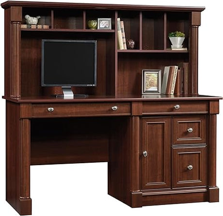 Palladia Computer Desk and Hutch, Select Cherry finish