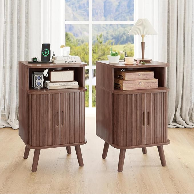 Farmhouse Mid Century Modern Nightstand