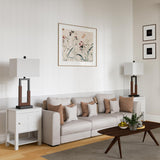 30" Farmhouse Table Lamps Set of 2 with USB-C Charging