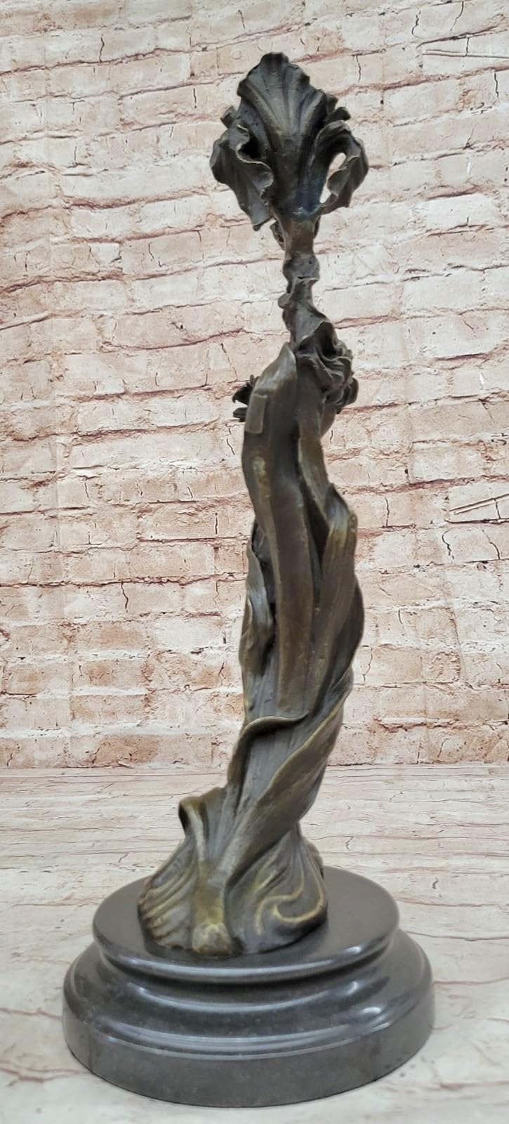 Handcrafted Marble Base Bronze Candelabra - Wood Nymph Statue Figurine Artwork Decorative Gift Deal by Classy Finery