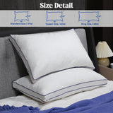 King Size Pillows Set of 2, Feather Down Pillow Bed Sleeping Pillow, Cotton Shell Gusset