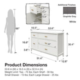 Stella Wide Dresser, 1, Graphite Gray