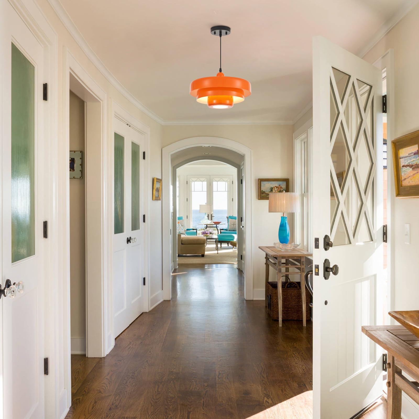 14" Industrial Pendant Light - 3-Layer Modern Chandelier for Kitchen Island