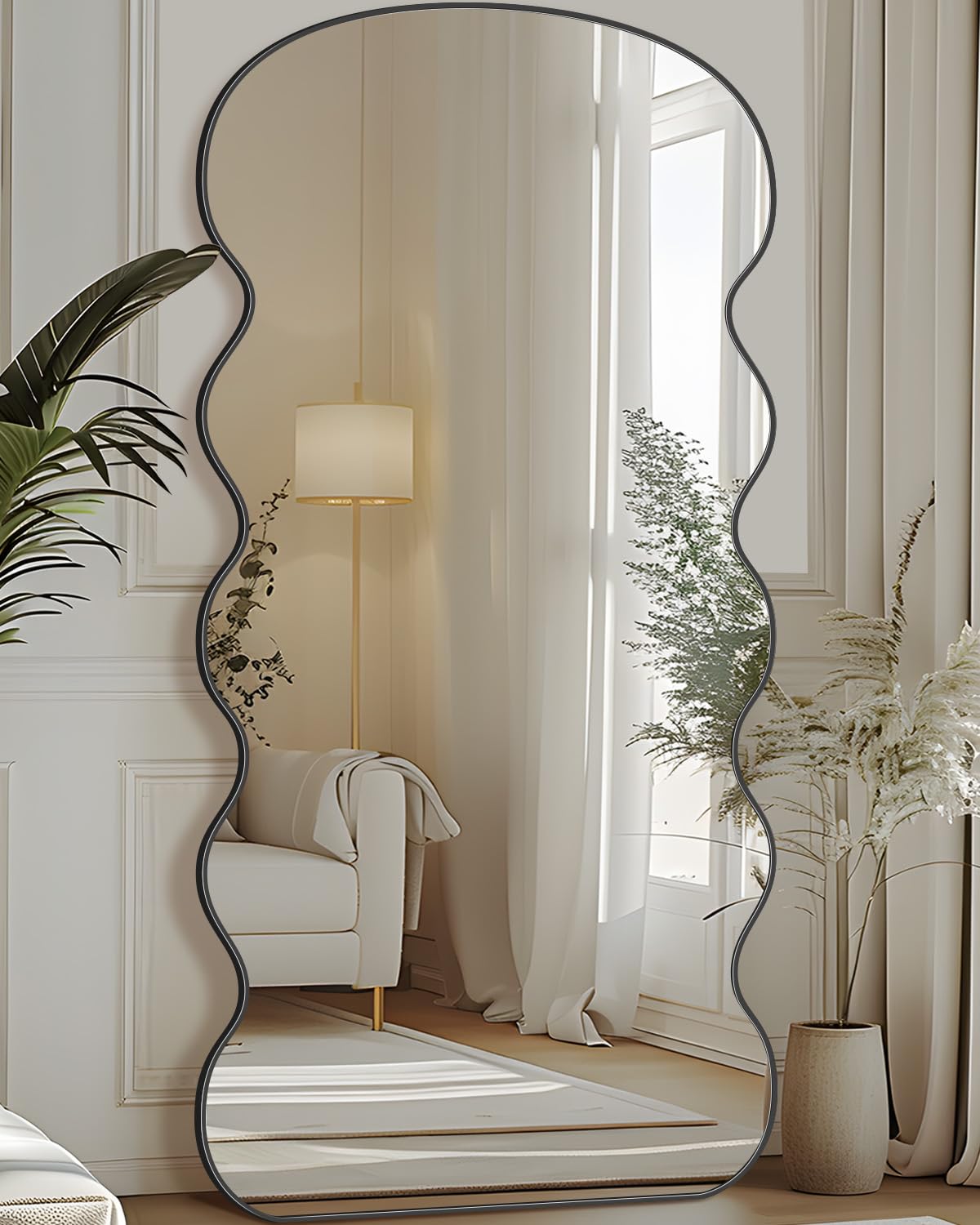 Arched Full Length Mirror, 71"x28" Floor Mirror Freestanding, Floor Standing Mirror Full