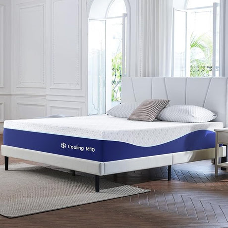 Queen Mattress Soft Plush,10 Inch Memory Foam Mattress in a Box,Cooling Gel Foam&Pressure Relief