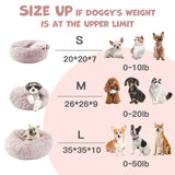 Dog Beds for Small Dogs, Donut Dog Bed with Blanket Attached, Calming Dog