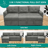 Transform Any Space: Sleeper Sectional Sofa with Convertible Sofa Bed & Inviting Chaise