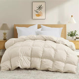 Queen Size Down Comforter - All Season Ultra Soft Goose Down & Feather Fiber Fill
