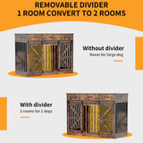 48 Inch Large Dog Crate Furniture with Storage Drawers