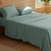 Cooling Sheets for Queen Size Bed, 4 Pcs Blend of Rayon Derived from Bamboo