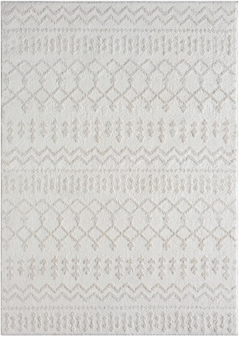 Ibiza Collection 8742 Cream 8x10 Modern Abstract Area Rug