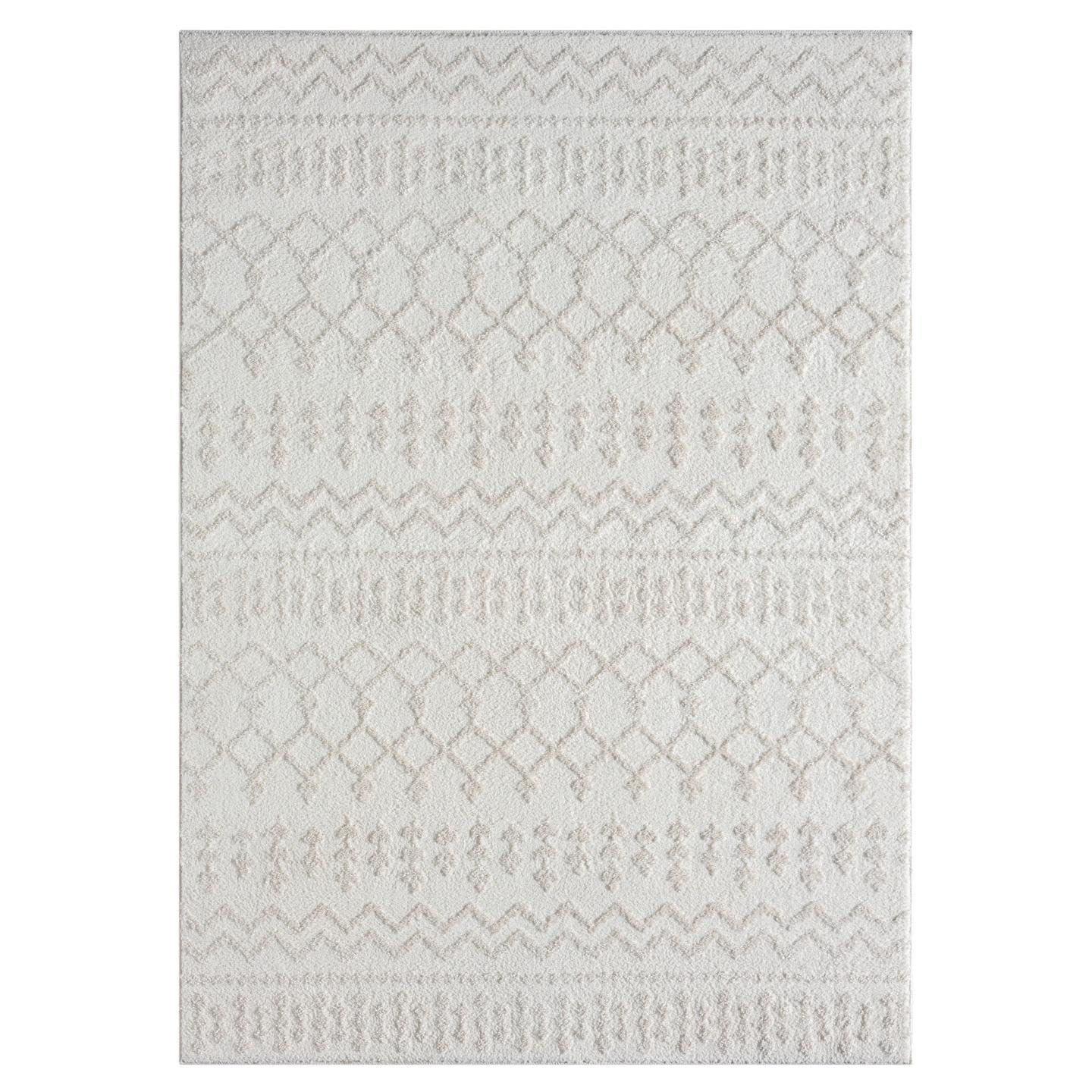 Ibiza Collection 8742 Cream 8x10 Modern Abstract Area Rug