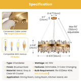 Modern Crystal Chandeliers, 16 Lights Brass Gold Round K9 Crystal Raindrop