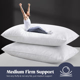 Soft Bed Pillows for Sleeping, Goose Feather Down Pillows Hotel Collection Standard Size