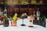 Bartender Kit Cocktail Shaker Set-7 Pieces Stainless Steel Black Plated Etching Bar Tools