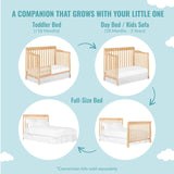 Ashton 4-In-1 Convertible Crib In Natural, Greenguard Gold, JPMA Certified, Non-Toxic Finishes, Features 4 Mattress Height Settings, Made Of Solid Pinewood