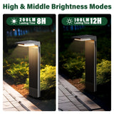 Solar Path Lights Outdoor 4Pack, Bright 60LED Solar Pathway Lights Outside Waterproof,