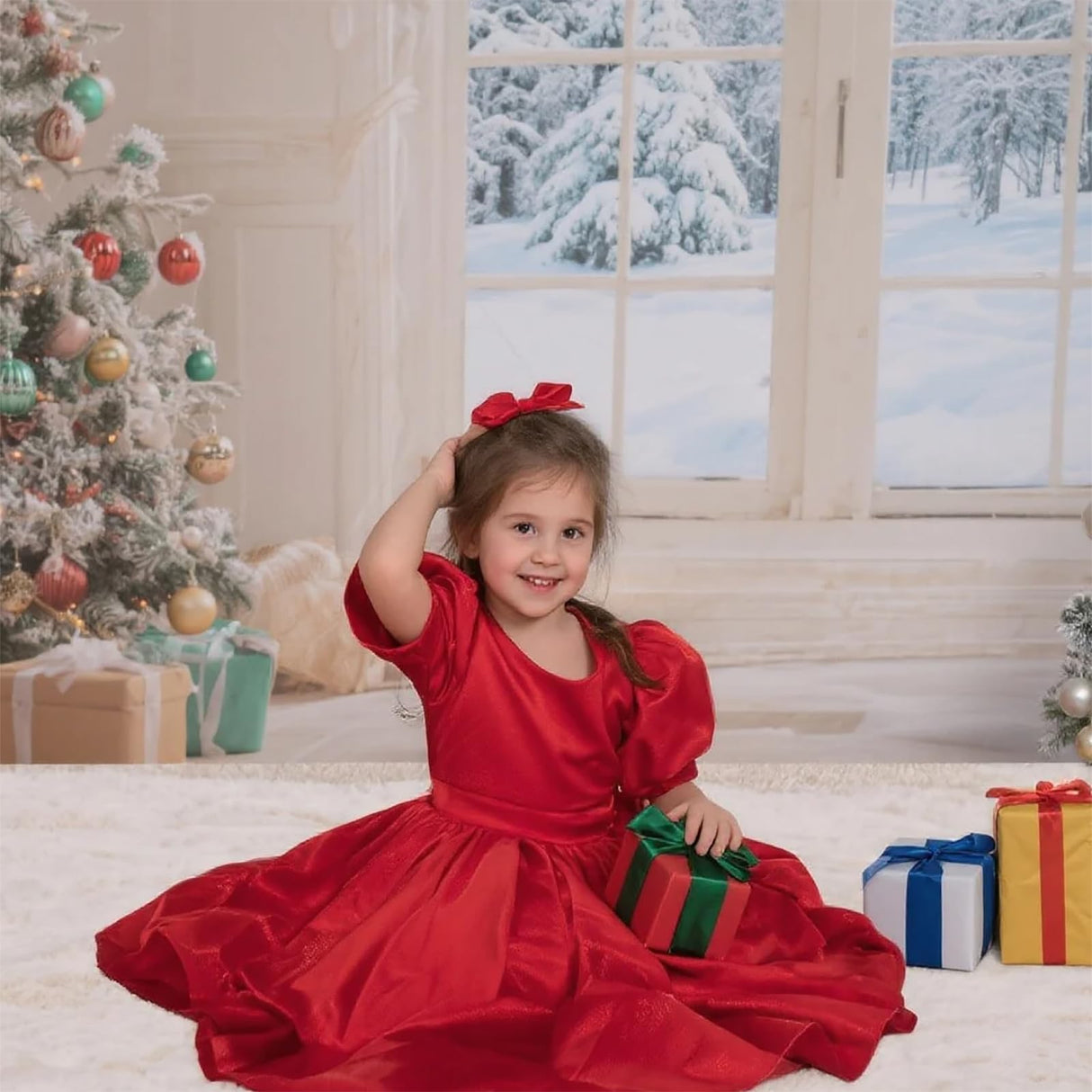 White Fluffy Shaggy Area Rug 5x10ft - Photography Studio Floor Mat