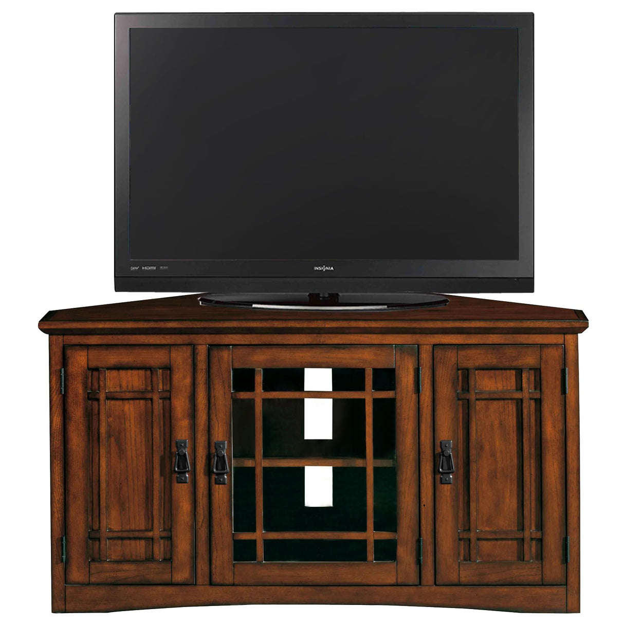 Solid Wood Mission Corner TV Stand for 50" TVs, Living Room Entertainment Center