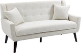 63" W Loveseat Sofa, Modern Upholstered Love Seat 2-Seater Couches